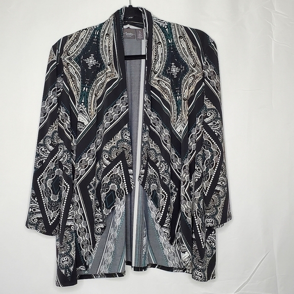 Chico's Jackets & Blazers - Chico's Travelers Open Front Cardigan Size 3 US 16/18 (XL) Abstract Print Artsy